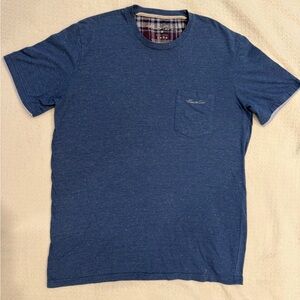 Kenneth Cole New York Blue Speckled Textures Short Sleeve Tee, Size M